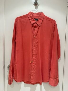 Massimo Dutti Coral Button-Down Shirt